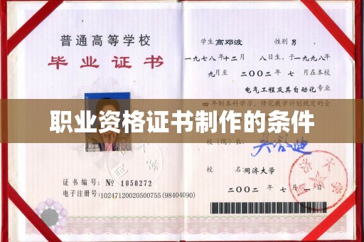 金东职业资格证书制作的条件